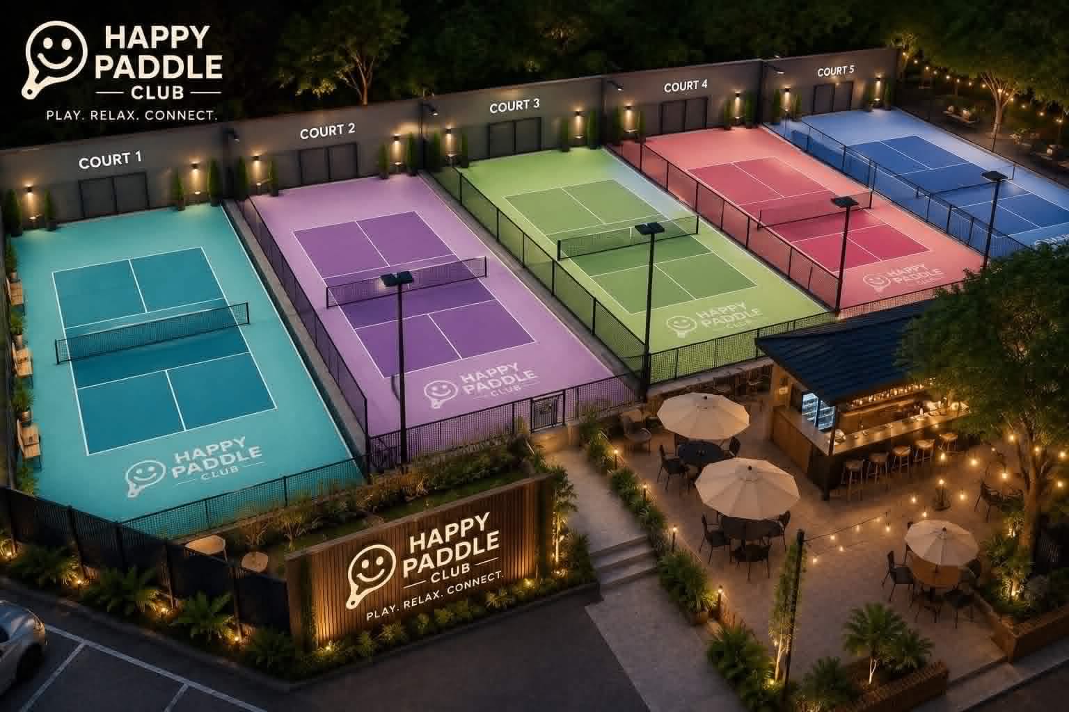 Pickleball game scene